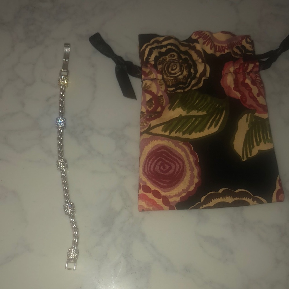 Brighton Silver Bracelet with Floral Pouch